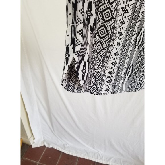 Collection Concepts tie neck BOHO gematric style mini dress womens size XS (249) - Picture 3 of 6